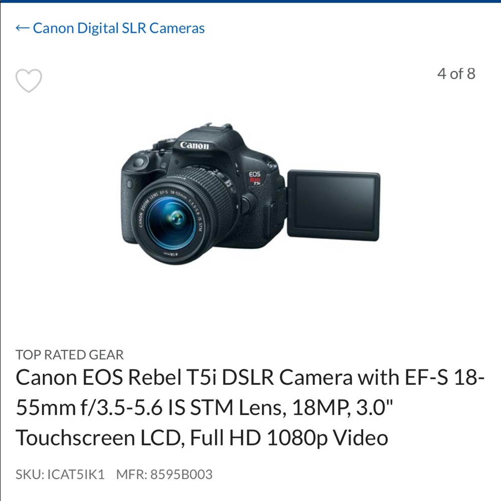 Canon EOS Rebel T5I DSLR CAMERA